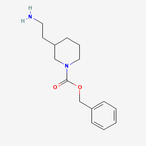 molecular formula C15H22N2O2 B13972559 Benzyl 3-(2-aminoethyl)piperidine-1-carboxylate 