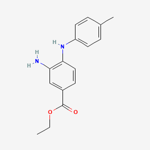 molecular formula C16H18N2O2 B1397256 Ethyl 3-amino-4-(4-toluidino)benzoate CAS No. 1220020-00-7