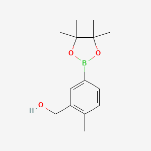 molecular formula C14H21BO3 B1397258 (2-Methyl-5-(4,4,5,5-tetraMethyl-1,3,2-dioxaborolan-2-yl)phenyl)Methanol CAS No. 1544673-46-2