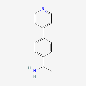 molecular formula C13H14N2 B1397263 1-[4-(Pyridin-4-yl)phenyl]ethan-1-amine CAS No. 885468-61-1