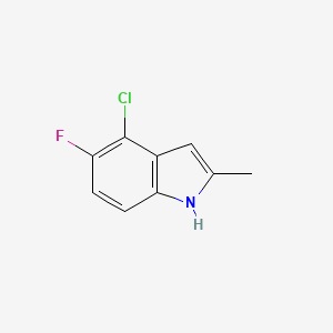 molecular formula C9H7ClFN B13972650 4-chloro-5-fluoro-2-methyl-1H-indole 