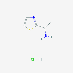 molecular formula C5H9ClN2S B1397269 1-(Thiazol-2-yl)ethanamine hydrochloride CAS No. 947662-64-8
