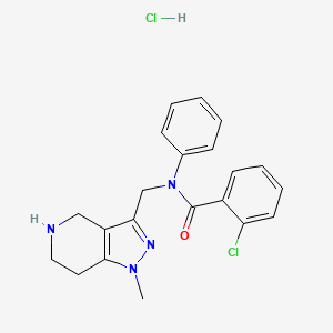 2-chloro-N-[(1-methyl-4,5,6,7-tetrahydro-1H-pyrazolo[4,3-c]pyridin-3-yl)methyl]-N-phenylbenzamide hydrochloride