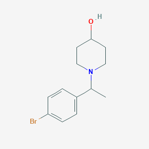 molecular formula C13H18BrNO B1397276 1-(1-(4-溴苯基)乙基)哌啶-4-醇 CAS No. 1355828-40-8