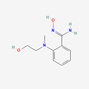 molecular formula C10H15N3O2 B1397280 N'-Hydroxy-2-((2-hydroxyethyl)(methyl)amino)benzimidamide CAS No. 1216330-09-4