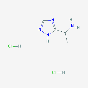 molecular formula C4H10Cl2N4 B1397281 1-(1H-1,2,4-Triazol-5-yl)ethanamine dihydrochloride CAS No. 856862-01-6