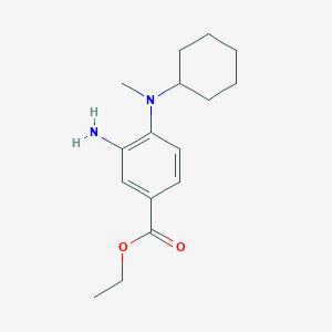 molecular formula C16H24N2O2 B1397286 Ethyl 3-amino-4-[cyclohexyl(methyl)amino]benzoate CAS No. 1219967-38-0