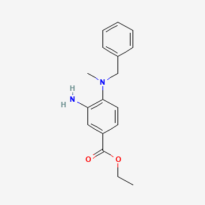 molecular formula C17H20N2O2 B1397287 Ethyl 3-amino-4-[benzyl(methyl)amino]benzoate CAS No. 1219960-75-4