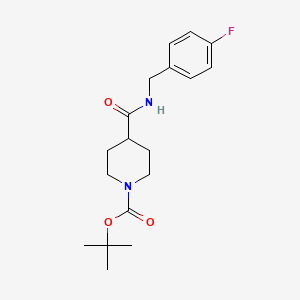 molecular formula C18H25FN2O3 B13972871 Tert-butyl 4-[(4-fluorobenzyl)carbamoyl]piperidine-1-carboxylate 