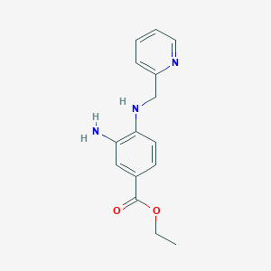 molecular formula C15H17N3O2 B1397289 3-氨基-4-[(2-吡啶基甲基)氨基]苯甲酸乙酯 CAS No. 1220035-82-4