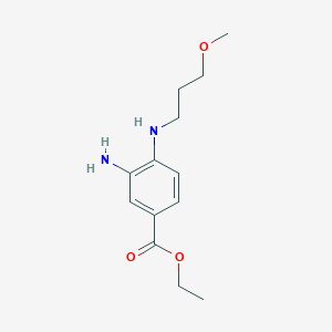 molecular formula C13H20N2O3 B1397290 Ethyl 3-amino-4-[(3-methoxypropyl)amino]benzoate CAS No. 1220038-24-3