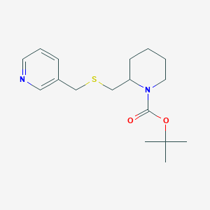 molecular formula C17H26N2O2S B13972924 2-(Pyridin-3-ylmethylsulfanylmethyl)-piperidine-1-carboxylic acid tert-butyl ester 