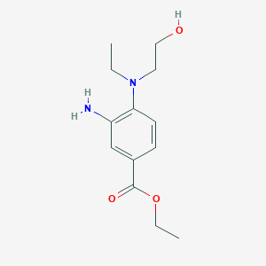molecular formula C13H20N2O3 B1397293 Ethyl 3-amino-4-[ethyl(2-hydroxyethyl)amino]-benzoate CAS No. 1220027-55-3