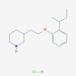 molecular formula C17H28ClNO B1397300 3-{2-[2-(sec-Butyl)phenoxy]ethyl}piperidine hydrochloride CAS No. 1219949-25-3
