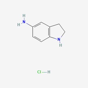 molecular formula C8H11ClN2 B1397305 Indolin-5-amine hydrochloride CAS No. 1286676-80-9