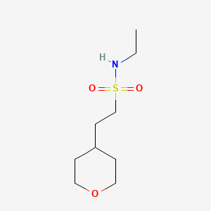 molecular formula C9H19NO3S B13973106 N-ethyl-2-(tetrahydro-2H-pyran-4-yl)ethanesulfonamide 