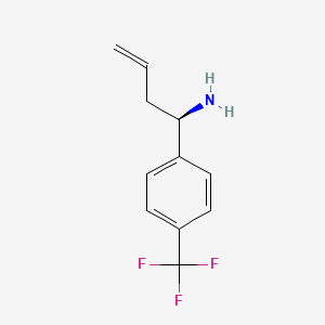 molecular formula C11H12F3N B13973131 (R)-1-[4-(trifluoromethyl)phenyl]but-3-enylamine 