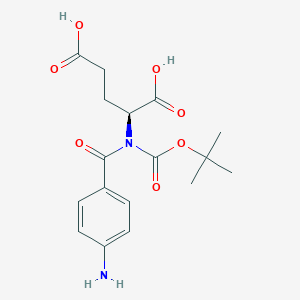 molecular formula C17H22N2O7 B1397320 Boc-[N-alpha-(4-aminobenzoyl)]-L-glutamic acid CAS No. 1562425-07-3