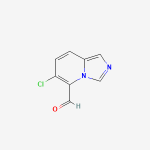 molecular formula C8H5ClN2O B13973239 6-Chloroimidazo[1,5-a]pyridine-5-carbaldehyde 