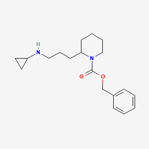 molecular formula C19H28N2O2 B13973278 Benzyl 2-(3-(cyclopropylamino)propyl)piperidine-1-carboxylate 