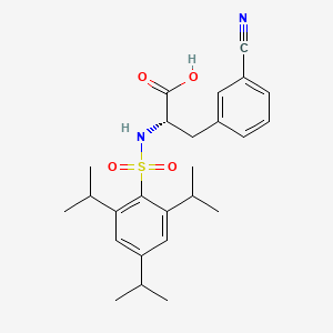 molecular formula C25H32N2O4S B13973304 L-Phenylalanine, 3-cyano-N-[[2,4,6-tris(1-methylethyl)phenyl]sulfonyl]- CAS No. 255374-80-2