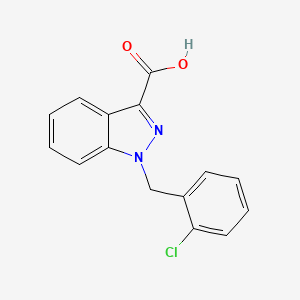 molecular formula C15H11ClN2O2 B13973348 1H-Indazole-3-carboxylic acid, 1-(o-chlorobenzyl)- CAS No. 50264-60-3