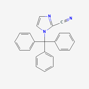 molecular formula C23H17N3 B13973355 1-Trityl-1H-imidazole-2-carbonitrile 