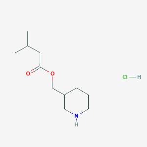 molecular formula C11H22ClNO2 B1397336 3-Piperidinylmethyl 3-methylbutanoate hydrochloride CAS No. 1220037-99-9