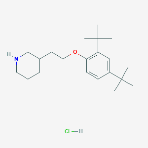 molecular formula C21H36ClNO B1397338 3-(2-(2,4-Di-tert-butylphenoxy)ethyl)piperidine hydrochloride CAS No. 1220016-26-1