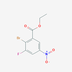 molecular formula C9H7BrFNO4 B13973402 Ethyl 2-bromo-3-fluoro-5-nitrobenzoate 