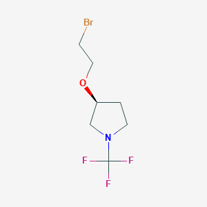 molecular formula C7H11BrF3NO B13973460 (S)-3-(2-bromoethoxy)-1-(trifluoromethyl)pyrrolidine 