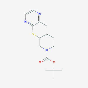 molecular formula C15H23N3O2S B13973462 3-(3-Methyl-pyrazin-2-ylsulfanyl)-piperidine-1-carboxylic acid tert-butyl ester 