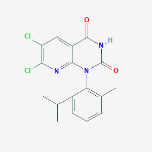 molecular formula C17H15Cl2N3O2 B13973493 6,7-Dichloro-1-(2-isopropyl-6-methylphenyl)pyrido[2,3-d]pyrimidine-2,4(1H,3H)-dione 
