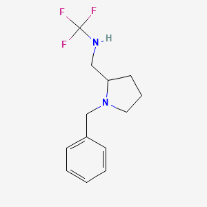 molecular formula C13H17F3N2 B13973499 N-((1-benzylpyrrolidin-2-yl)methyl)-1,1,1-trifluoromethanamine 