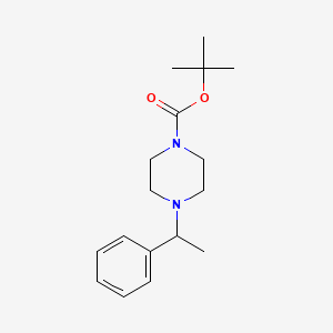molecular formula C17H26N2O2 B13973566 Tert-butyl 4-(1-phenylethyl)piperazine-1-carboxylate 