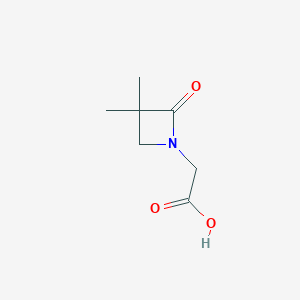 molecular formula C7H11NO3 B13973570 3,3-Dimethyl-2-oxo-1-azetidineacetic acid 