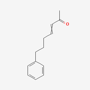 molecular formula C13H16O B13973583 7-Phenyl-3-hepten-2-one CAS No. 33191-93-4