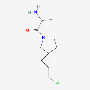 molecular formula C11H19ClN2O B13973615 2-Amino-1-(2-(chloromethyl)-6-azaspiro[3.4]octan-6-yl)propan-1-one 