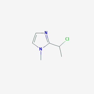 molecular formula C6H9ClN2 B13973672 2-(1-chloroethyl)-1-methyl-1H-imidazole 