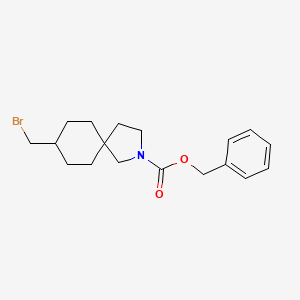 molecular formula C18H24BrNO2 B13973690 Benzyl 8-(bromomethyl)-2-azaspiro[4.5]decane-2-carboxylate 