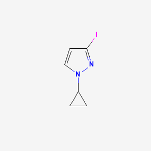 molecular formula C6H7IN2 B13973730 1-Cyclopropyl-3-iodo-1H-pyrazole 