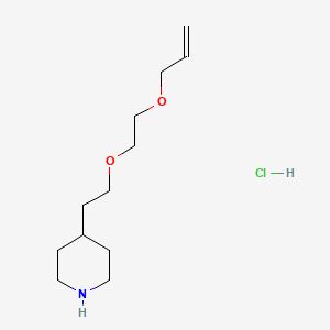 molecular formula C12H24ClNO2 B1397374 4-{2-[2-(Allyloxy)ethoxy]ethyl}piperidine hydrochloride CAS No. 1219971-83-1