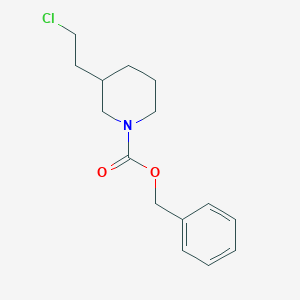 molecular formula C15H20ClNO2 B13973757 Benzyl 3-(2-chloroethyl)piperidine-1-carboxylate 