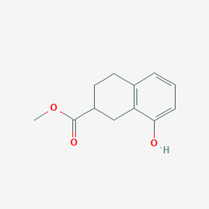 molecular formula C12H14O3 B13973760 Methyl 8-hydroxy-1,2,3,4-tetrahydronaphthalene-2-carboxylate 