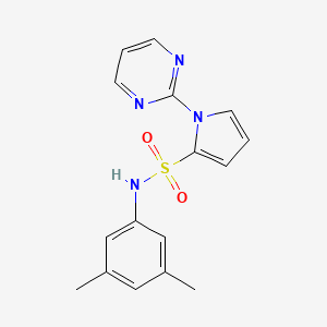 molecular formula C16H16N4O2S B13973812 N-(3,5-Dimethylphenyl)-1-(2-pyrimidinyl)-1H-pyrrole-2-sulfonamide CAS No. 1251534-00-5