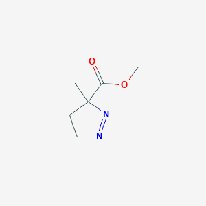 molecular formula C6H10N2O2 B13973835 Methyl 3-methyl-4,5-dihydro-3H-pyrazole-3-carboxylate CAS No. 6117-22-2