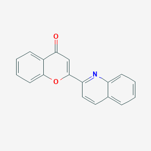 molecular formula C18H11NO2 B13973868 2-(Quinolin-2-yl)-4h-chromen-4-one CAS No. 66155-20-2