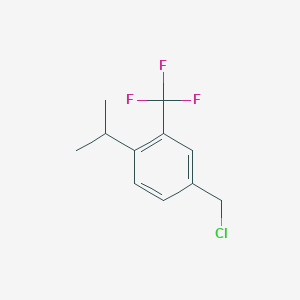 molecular formula C11H12ClF3 B13973897 4-Chloromethyl-1-isopropyl-2-trifluoromethylbenzene 