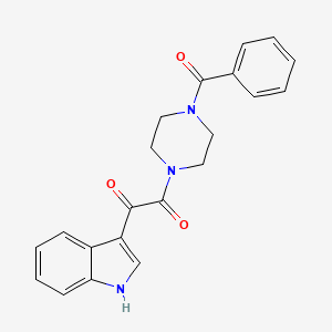 molecular formula C21H19N3O3 B13973898 1-(4-benzoylpiperazin-1-yl)-2-(1H-indol-3-yl)ethane-1,2-dione CAS No. 313334-48-4
