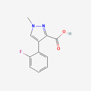 molecular formula C11H9FN2O2 B13973914 4-(2-Fluorophenyl)-1-methyl-1H-pyrazole-3-carboxylic acid 